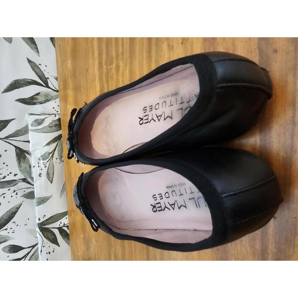 Paul Mayer Attitudes Shoes Black Womens Size 7 Flats Spain - Picture 5 of 6